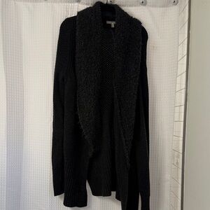 Banana Republic Black Cardigan with Textured Lapel